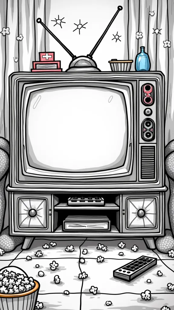 tv coloring pages